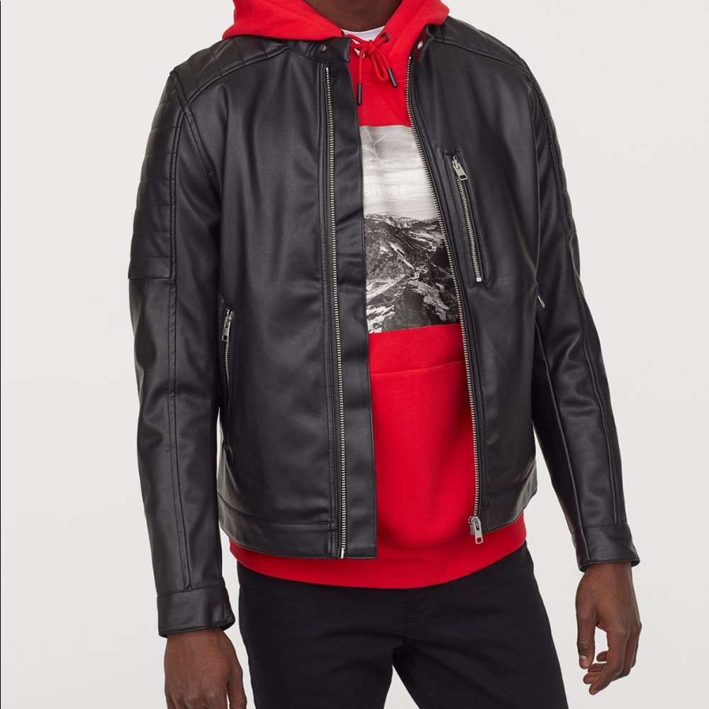 Men’s Black leather jacket